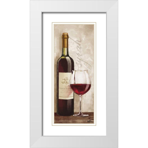 Wine in Paris VI White Modern Wood Framed Art Print with Double Matting by Penner, Janelle