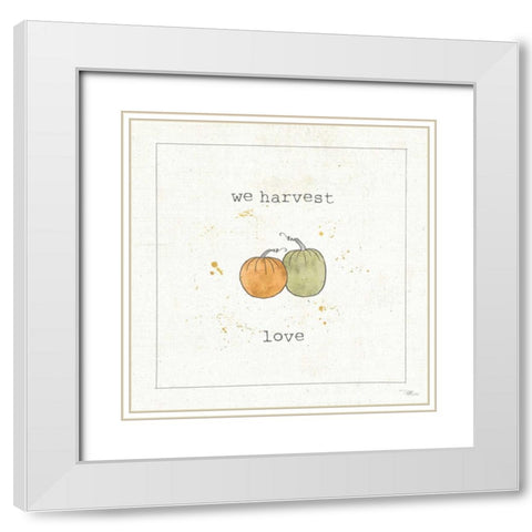 Harvest Cuties I White Modern Wood Framed Art Print with Double Matting by Pela Studio