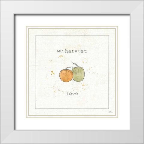 Harvest Cuties I White Modern Wood Framed Art Print with Double Matting by Pela Studio