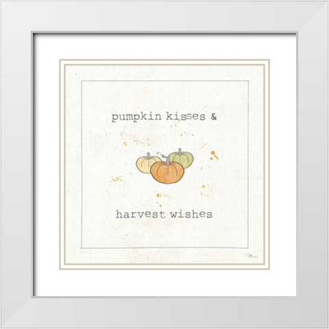 Harvest Cuties III White Modern Wood Framed Art Print with Double Matting by Pela Studio