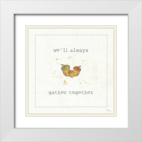 Harvest Cuties IV White Modern Wood Framed Art Print with Double Matting by Pela Studio