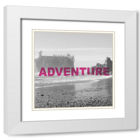 Bold Adventures V White Modern Wood Framed Art Print with Double Matting by Marshall, Laura