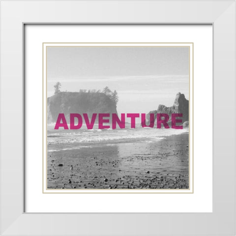 Bold Adventures V White Modern Wood Framed Art Print with Double Matting by Marshall, Laura