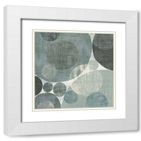 Circulation I Blue and Grey White Modern Wood Framed Art Print with Double Matting by Mullan, Michael