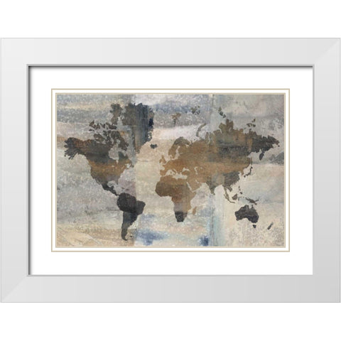 Stone World White Modern Wood Framed Art Print with Double Matting by Tillmon, Avery