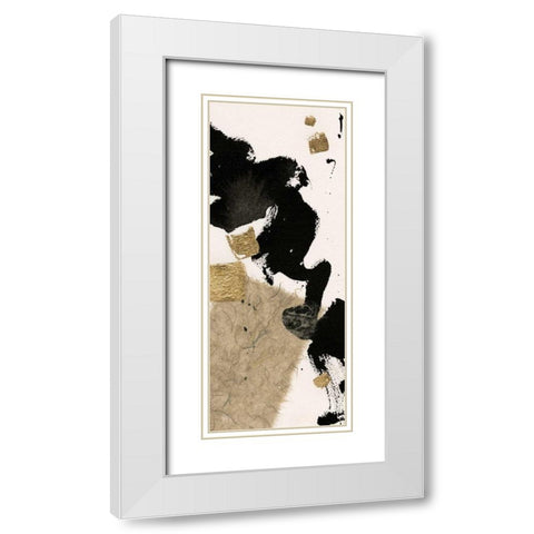 Gilded Collage I on White White Modern Wood Framed Art Print with Double Matting by Paschke, Chris