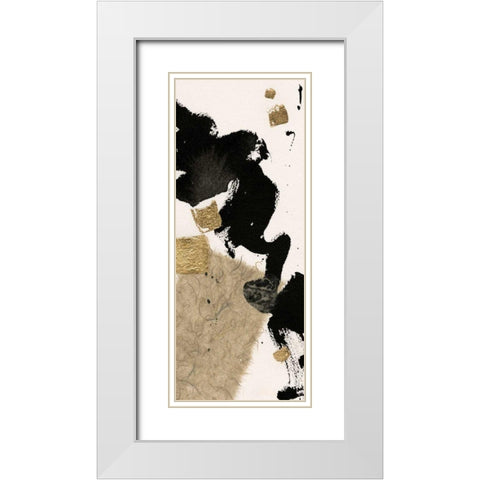 Gilded Collage I on White White Modern Wood Framed Art Print with Double Matting by Paschke, Chris