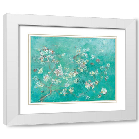 Butter Blossoms Flowers White Modern Wood Framed Art Print with Double Matting by Day, Kellie