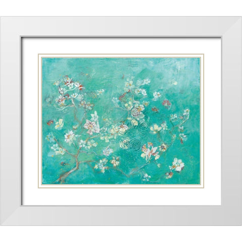 Butter Blossoms Flowers White Modern Wood Framed Art Print with Double Matting by Day, Kellie