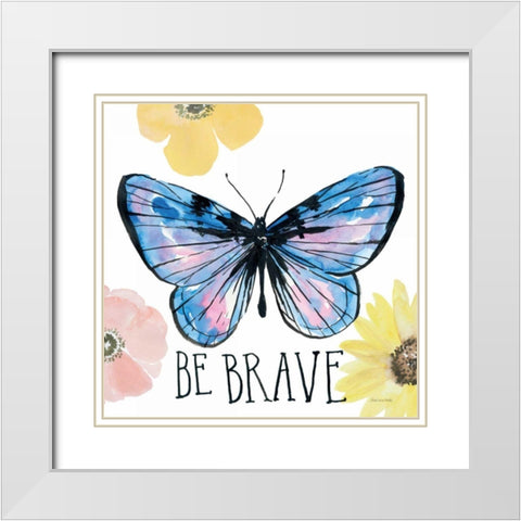 Beautiful Butterfly IV White Modern Wood Framed Art Print with Double Matting by Miller, Sara Zieve