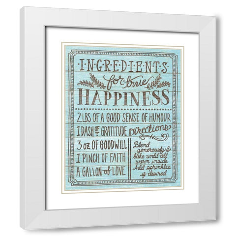 Ingredients for Life II Blue White Modern Wood Framed Art Print with Double Matting by Urban, Mary