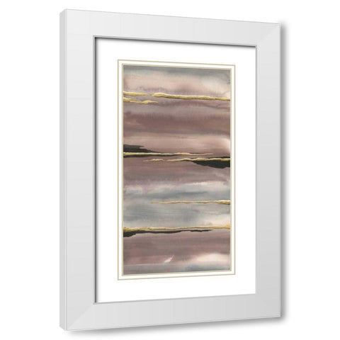Gilded Morning Fog III Gold White Modern Wood Framed Art Print with Double Matting by Paschke, Chris