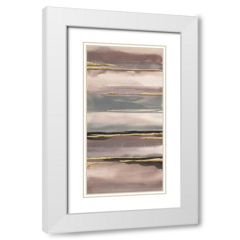 Gilded Morning Fog IV Gold White Modern Wood Framed Art Print with Double Matting by Paschke, Chris