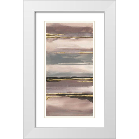 Gilded Morning Fog IV Gold White Modern Wood Framed Art Print with Double Matting by Paschke, Chris