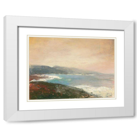 Lands End White Modern Wood Framed Art Print with Double Matting by Purinton, Julia