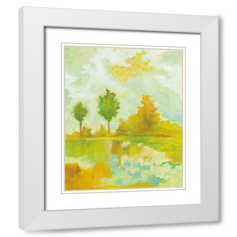 Golden Hour II White Modern Wood Framed Art Print with Double Matting by Averinos, Melissa