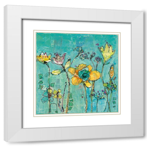 Monkey and Mommy White Modern Wood Framed Art Print with Double Matting by Day, Kellie