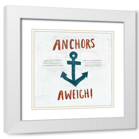 Ahoy VI White Modern Wood Framed Art Print with Double Matting by Averinos, Melissa
