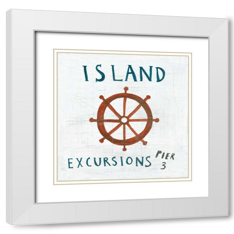 Ahoy VIII White Modern Wood Framed Art Print with Double Matting by Averinos, Melissa