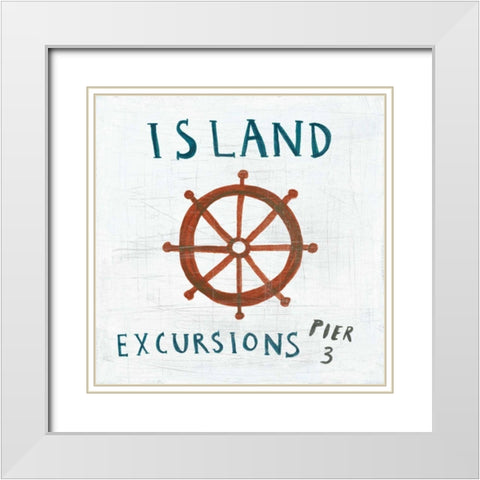 Ahoy VIII White Modern Wood Framed Art Print with Double Matting by Averinos, Melissa