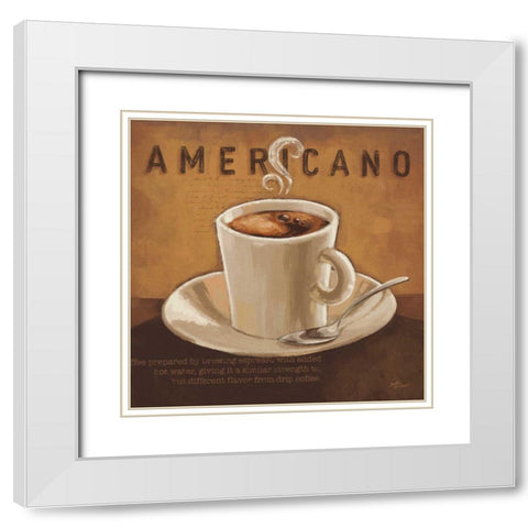 Coffee and Co II White Modern Wood Framed Art Print with Double Matting by Penner, Janelle