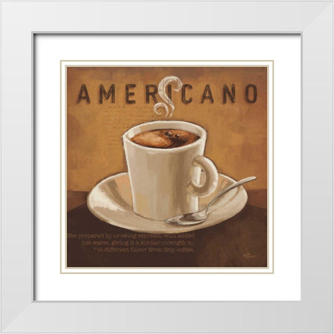 Coffee and Co II White Modern Wood Framed Art Print with Double Matting by Penner, Janelle