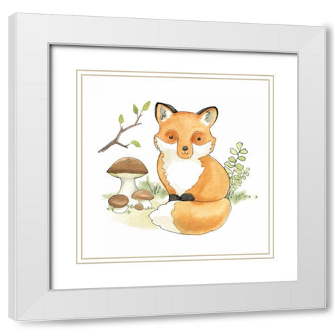 Baby Woodland I White Modern Wood Framed Art Print with Double Matting by Grove, Beth