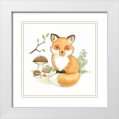 Baby Woodland I White Modern Wood Framed Art Print with Double Matting by Grove, Beth