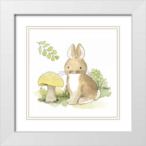 Baby Woodland IV White Modern Wood Framed Art Print with Double Matting by Grove, Beth