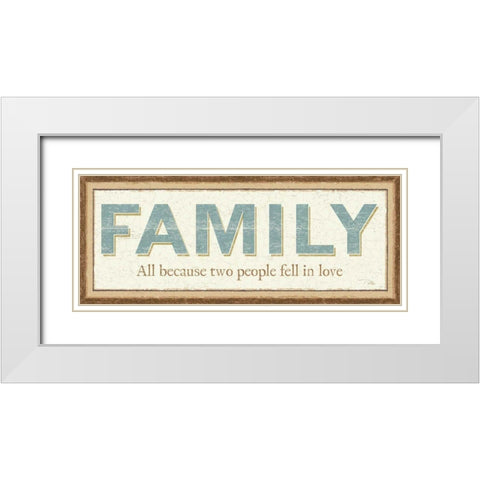 Family White Modern Wood Framed Art Print with Double Matting by Pela