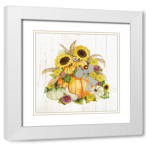 Autumn Days I Gold White Modern Wood Framed Art Print with Double Matting by McKenna, Kathleen Parr