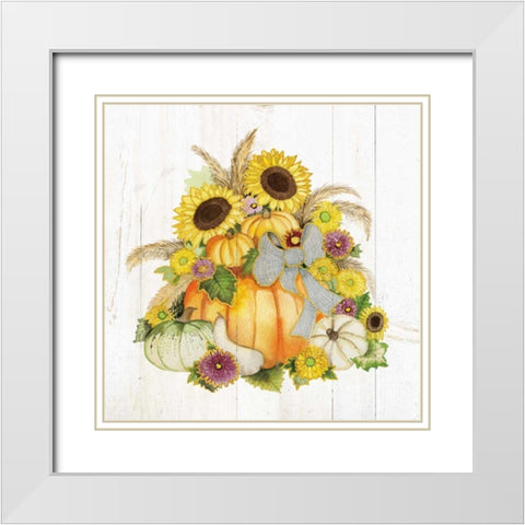 Autumn Days I Gold White Modern Wood Framed Art Print with Double Matting by McKenna, Kathleen Parr