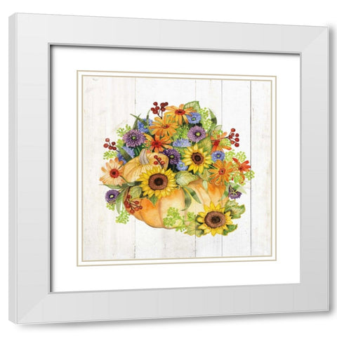 Autumn Days II Gold White Modern Wood Framed Art Print with Double Matting by McKenna, Kathleen Parr