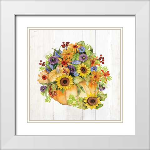 Autumn Days II Gold White Modern Wood Framed Art Print with Double Matting by McKenna, Kathleen Parr