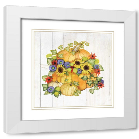 Autumn Days IV Gold White Modern Wood Framed Art Print with Double Matting by McKenna, Kathleen Parr