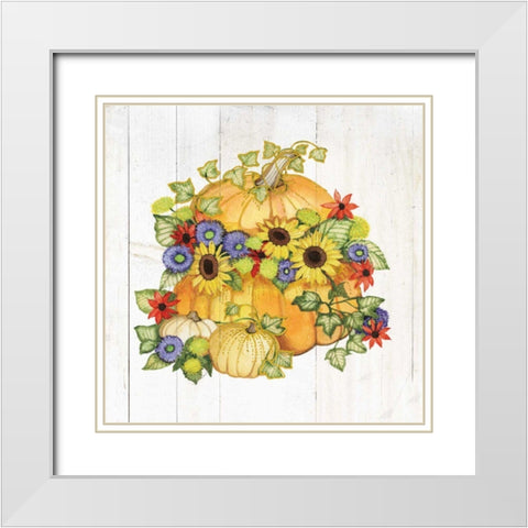 Autumn Days IV Gold White Modern Wood Framed Art Print with Double Matting by McKenna, Kathleen Parr