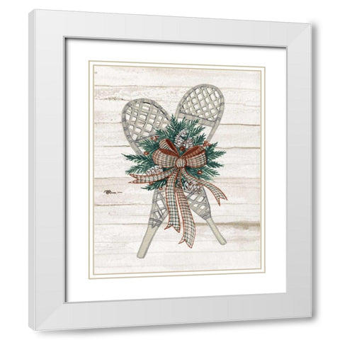 Holiday Sports on Wood III Luxe White Modern Wood Framed Art Print with Double Matting by McKenna, Kathleen Parr