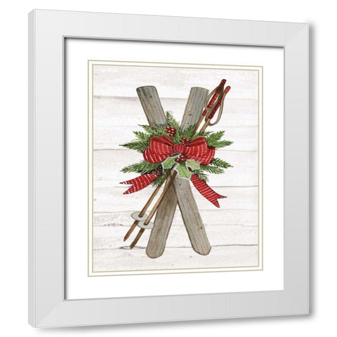 Holiday Sports IV on White Wood White Modern Wood Framed Art Print with Double Matting by McKenna, Kathleen Parr