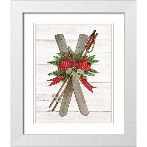 Holiday Sports IV on White Wood White Modern Wood Framed Art Print with Double Matting by McKenna, Kathleen Parr