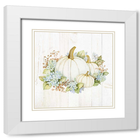 Autumn Elegance I Gold White Modern Wood Framed Art Print with Double Matting by McKenna, Kathleen Parr