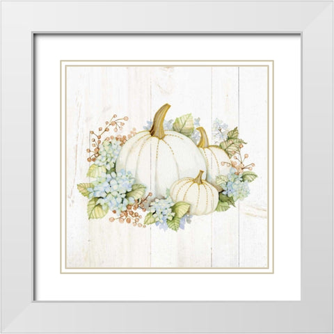 Autumn Elegance I Gold White Modern Wood Framed Art Print with Double Matting by McKenna, Kathleen Parr