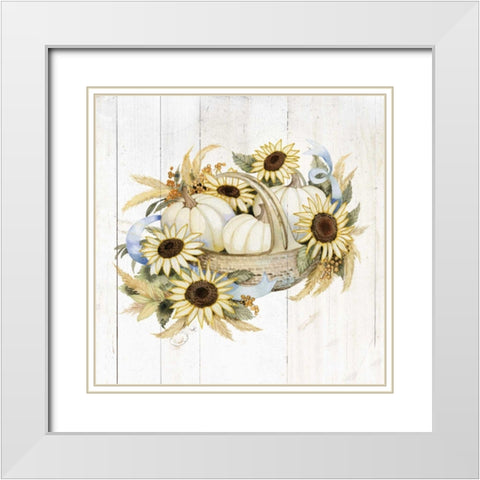 Autumn Elegance IV Gold White Modern Wood Framed Art Print with Double Matting by McKenna, Kathleen Parr