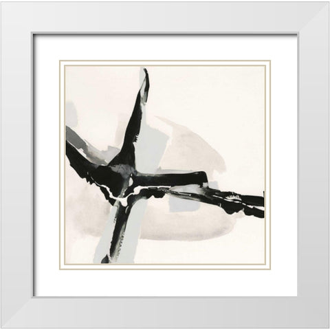 Creamy Neutral I White Modern Wood Framed Art Print with Double Matting by Paschke, Chris
