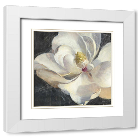 Vivid Floral IV Crop White Modern Wood Framed Art Print with Double Matting by Nai, Danhui