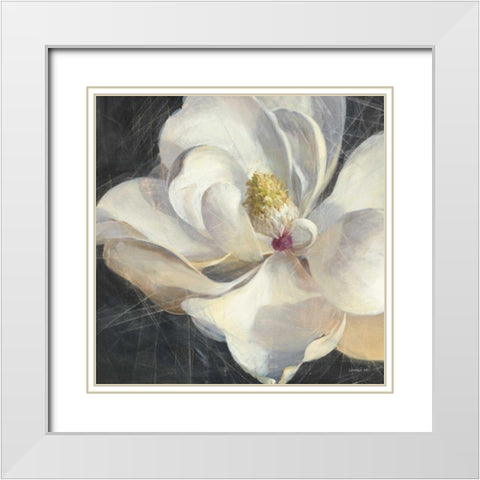 Vivid Floral IV Crop White Modern Wood Framed Art Print with Double Matting by Nai, Danhui