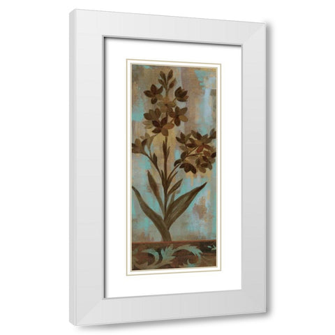 Monsoon Florals II White Modern Wood Framed Art Print with Double Matting by Vassileva, Silvia