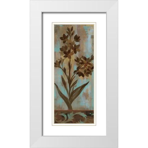 Monsoon Florals II White Modern Wood Framed Art Print with Double Matting by Vassileva, Silvia