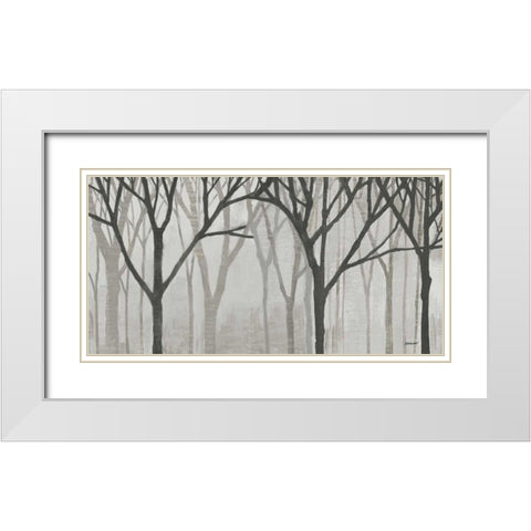 Spring Trees Greystone IV White Modern Wood Framed Art Print with Double Matting by Lovell, Kathrine