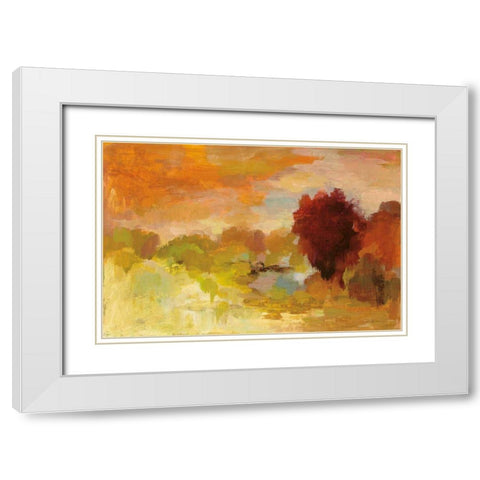 Fall Glory White Modern Wood Framed Art Print with Double Matting by Vassileva, Silvia