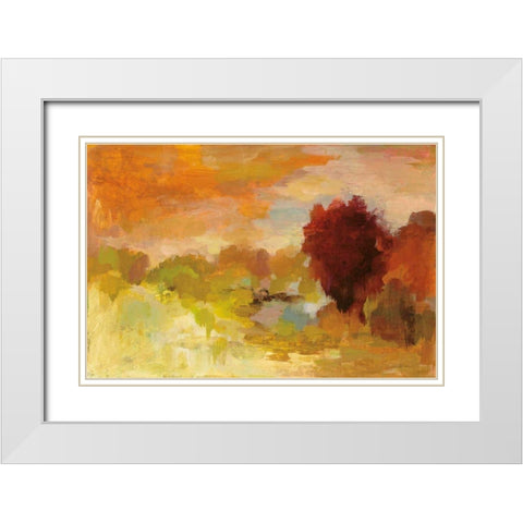 Fall Glory White Modern Wood Framed Art Print with Double Matting by Vassileva, Silvia